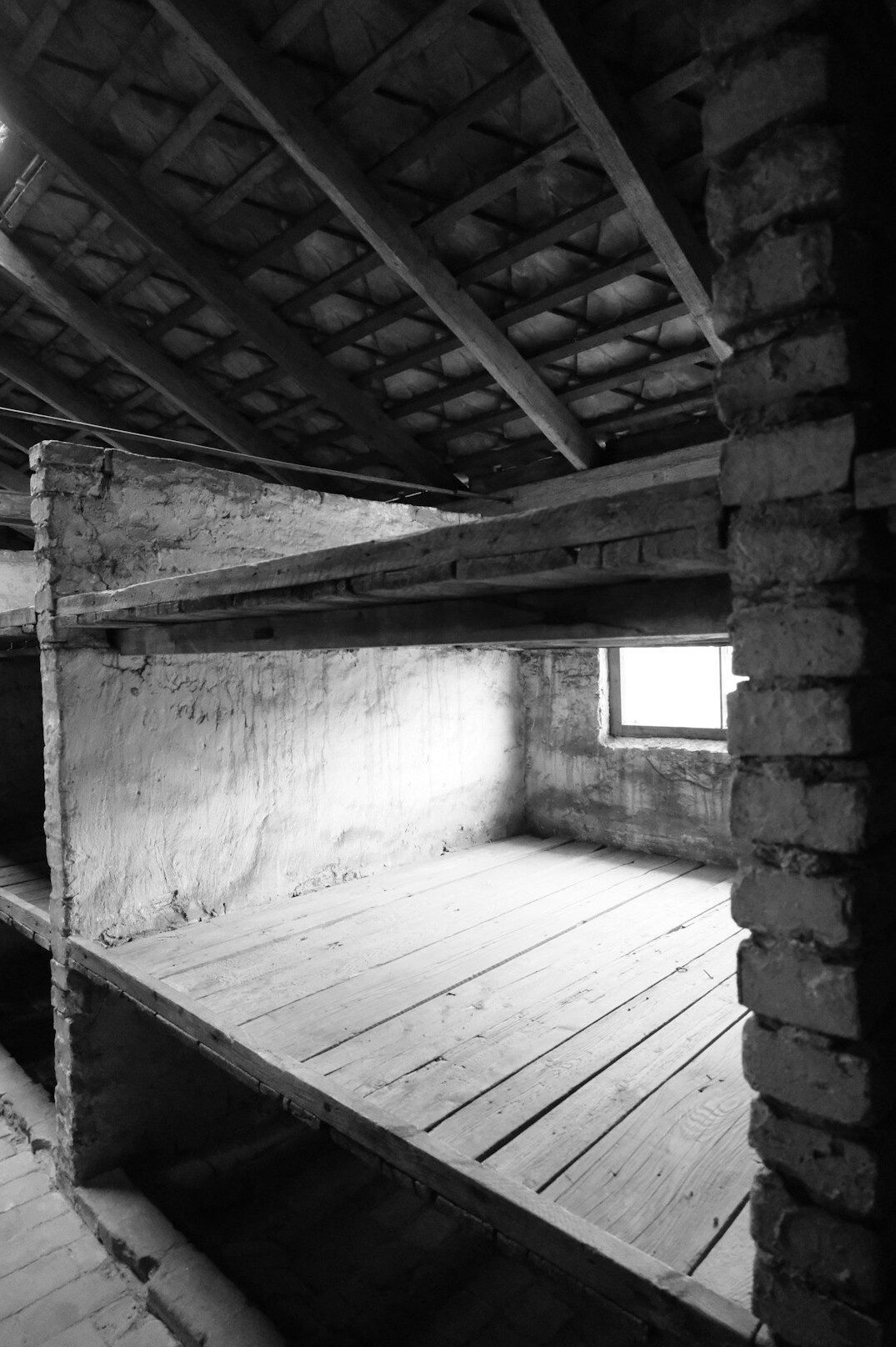 old wooden door in attic
