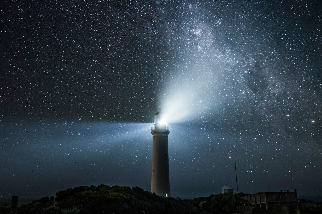 lighthouse at night