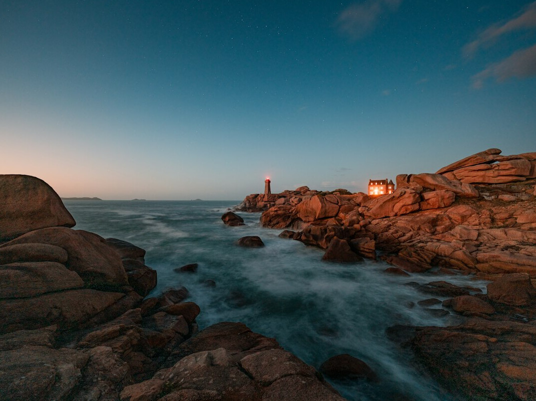 lighthouse at night