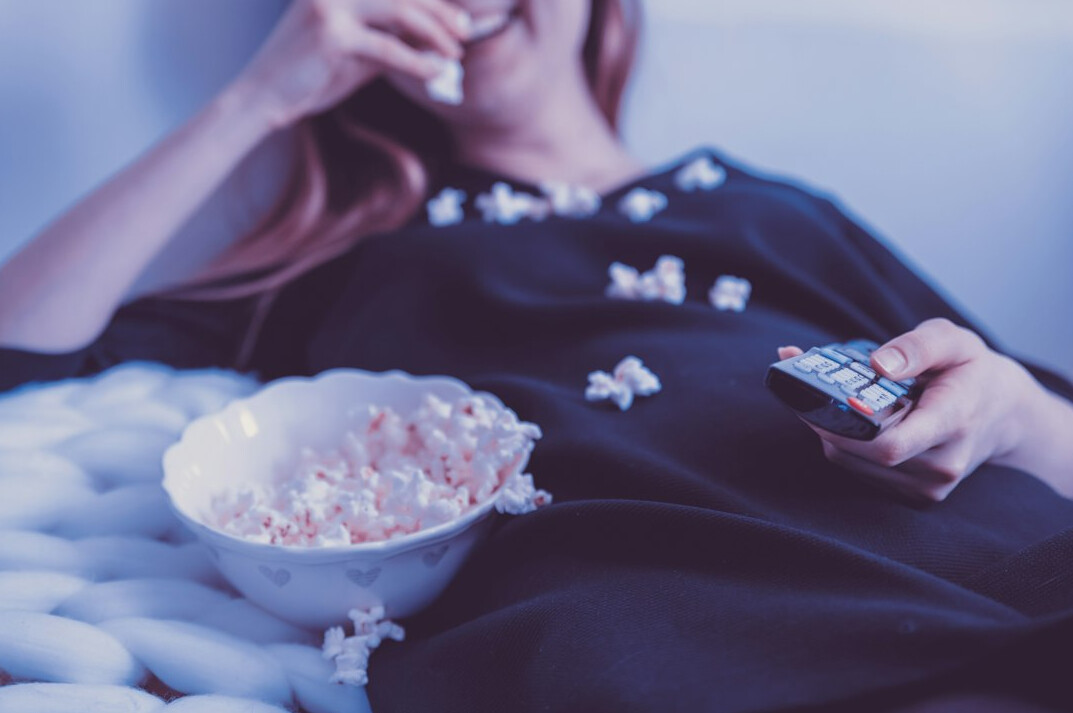 person watching film