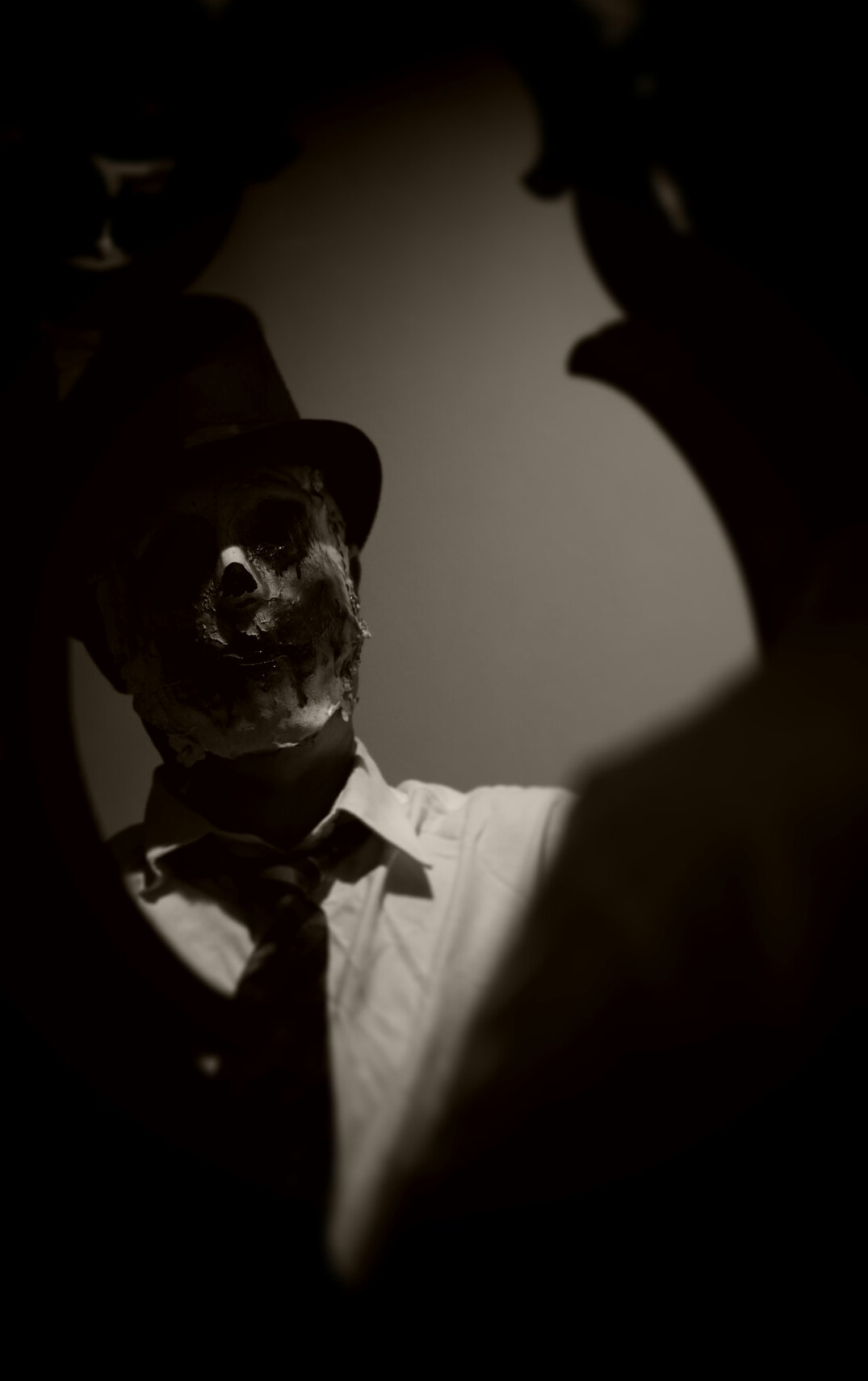 detective investigating shadow