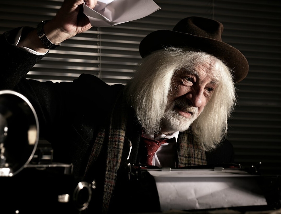 amateur detective examining clues